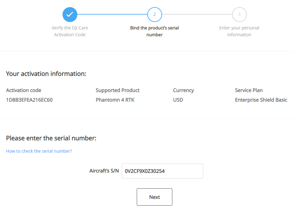 Dji on sale account number