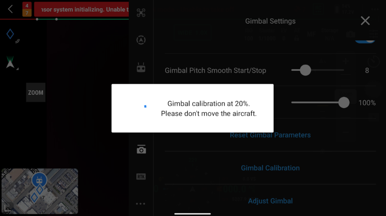 Gimbal calibration deals mavic pro