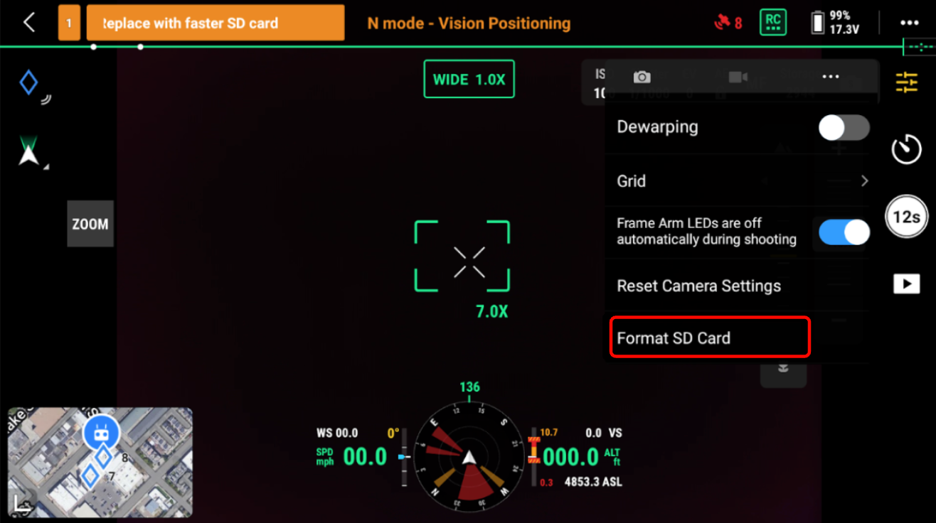 Mavic 2 best sale sd card format