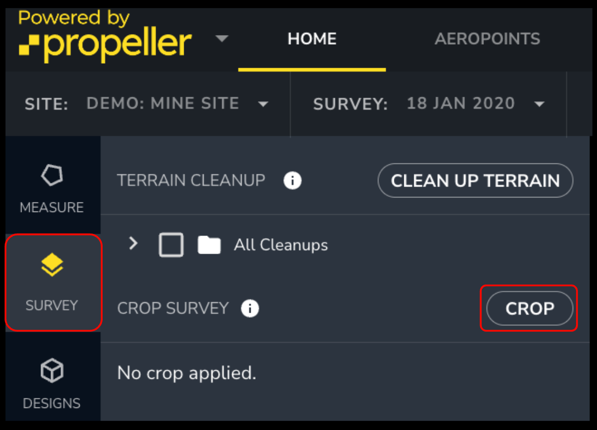 Survey tab Crop Button.png