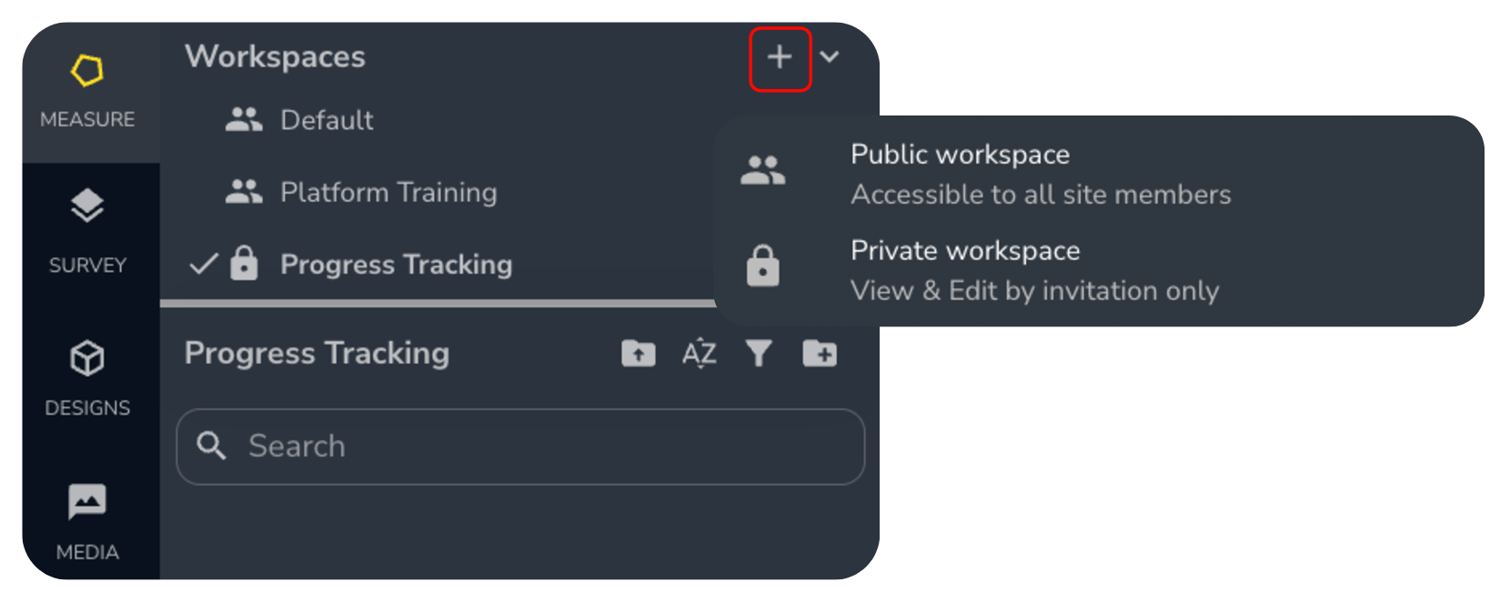 Workspaces Choose Type.png