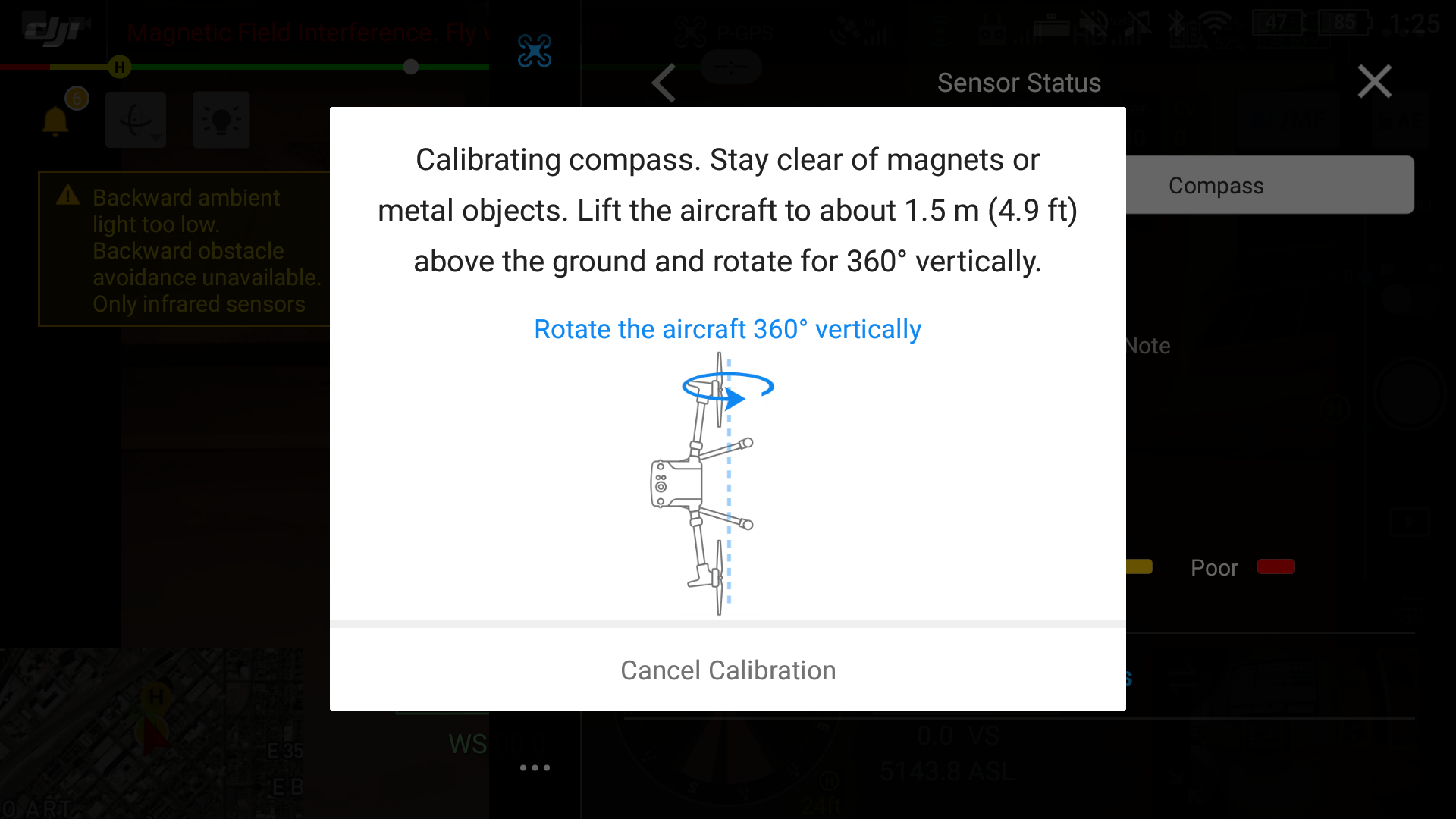 How to Calibrate the Compass in DJI Pilot 2 Propeller Aero