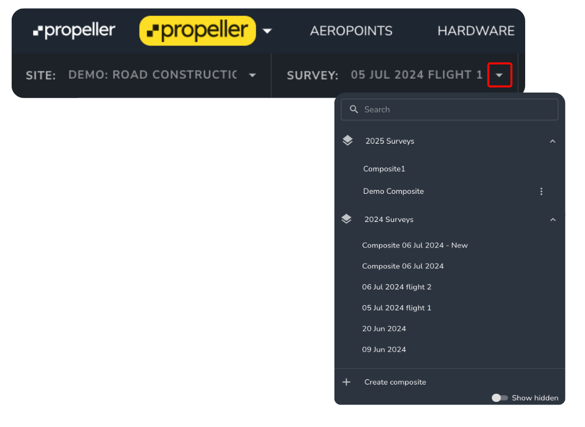 Composites View From Survey Dropdown.png