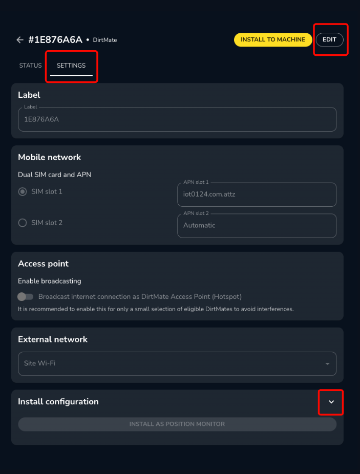 DirtMate Machine Settings.png