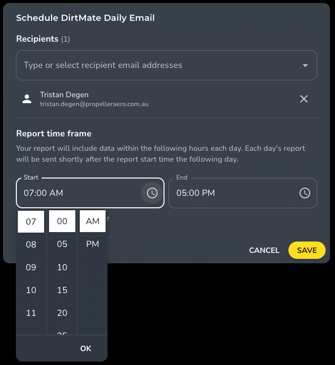 DirtMate Daily Emails Create Schedule.png