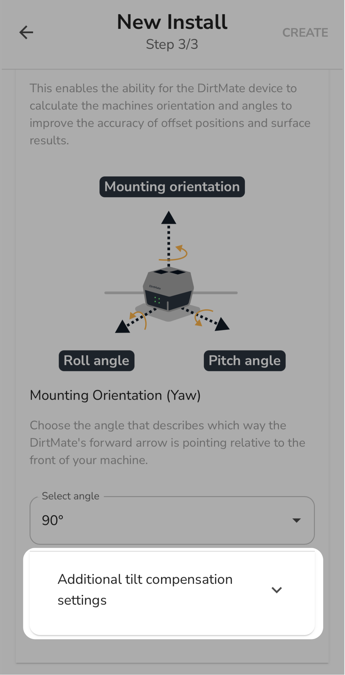 DirtMate New Install Additional Tilt Compensation Settings.png