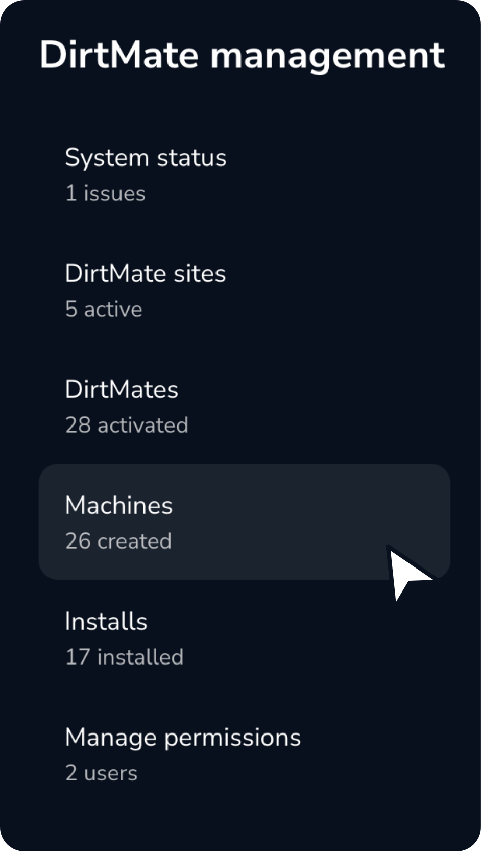 DirtMate Management Machines.png