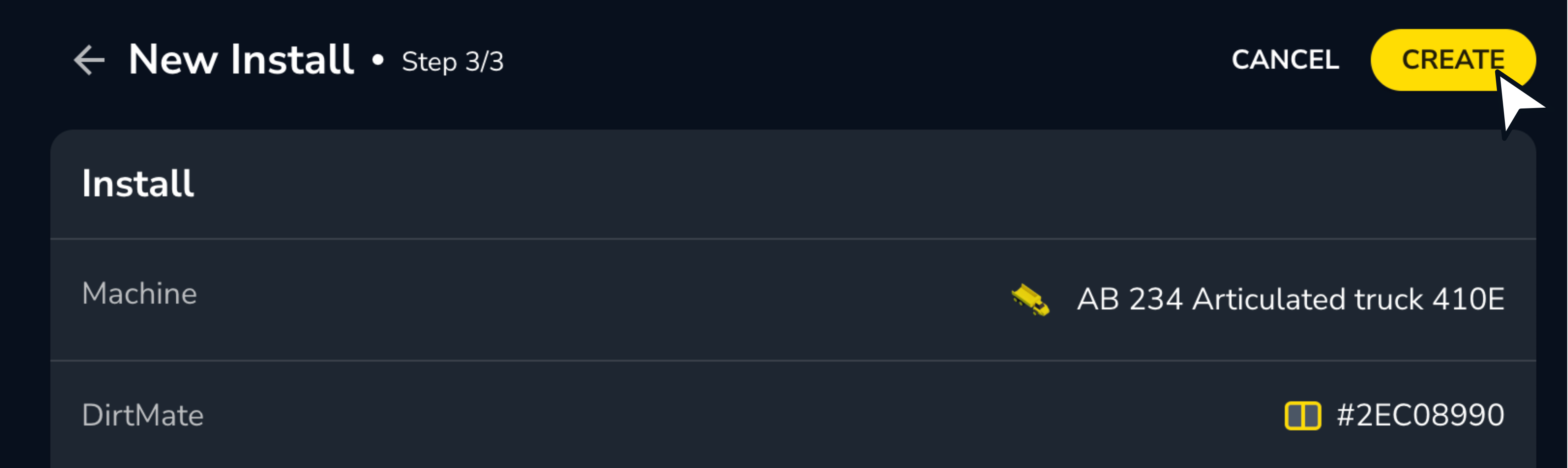 DirtMate New Install Create Installation.png